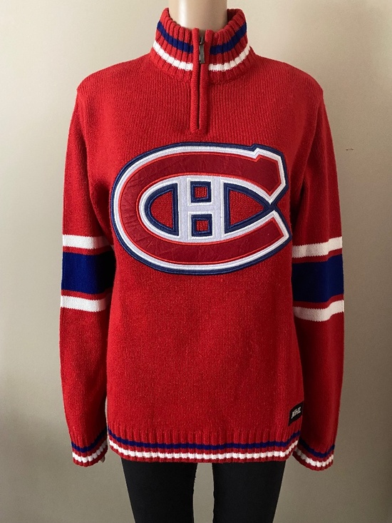 NHL Other - NHL Montreal Canadiens quarter zip knit sweater, size small